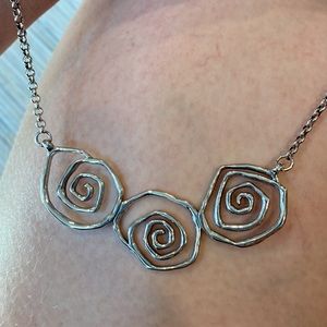❤️ Brighton Silver Plated Spiral Necklace
